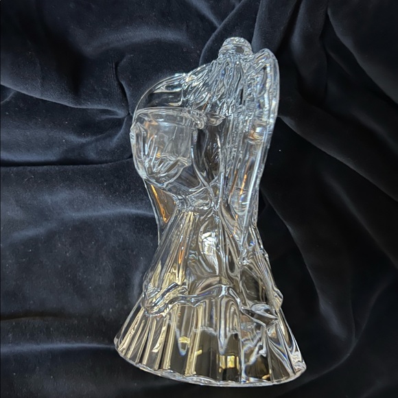 Clear Crystal Angel Figurine Tapered Candle Holder, 7” high - Picture 4 of 6